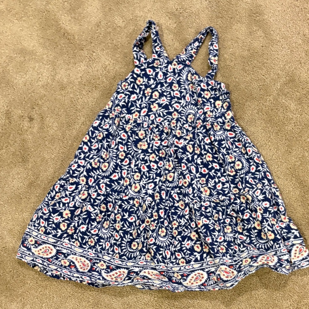 Old Navy Navy Floral Print Sleeveless Dress